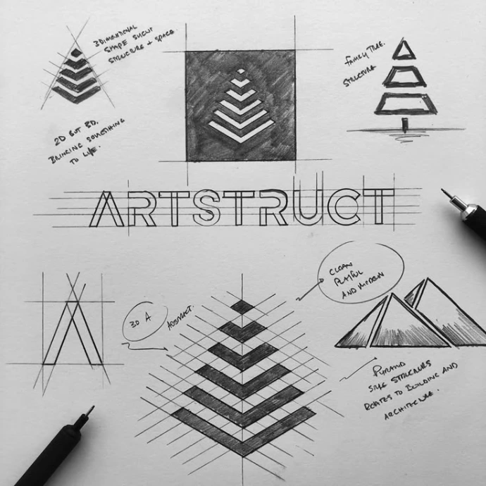 Custom concept logo design for apparel brand