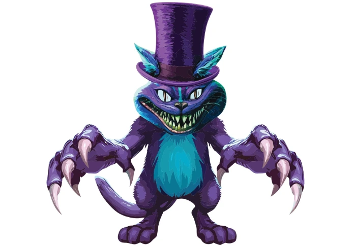 Vector artwork example — purple monster character illustration converted to clean vector file