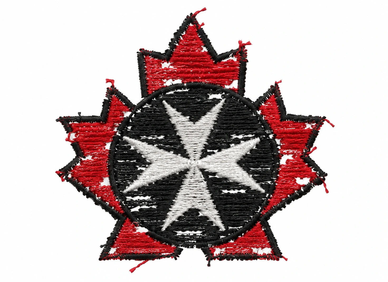 Auto-punched embroidery with gaps and thread breaks