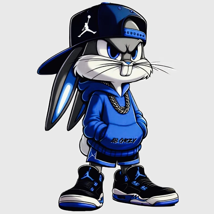 Streetwear rabbit mascot design